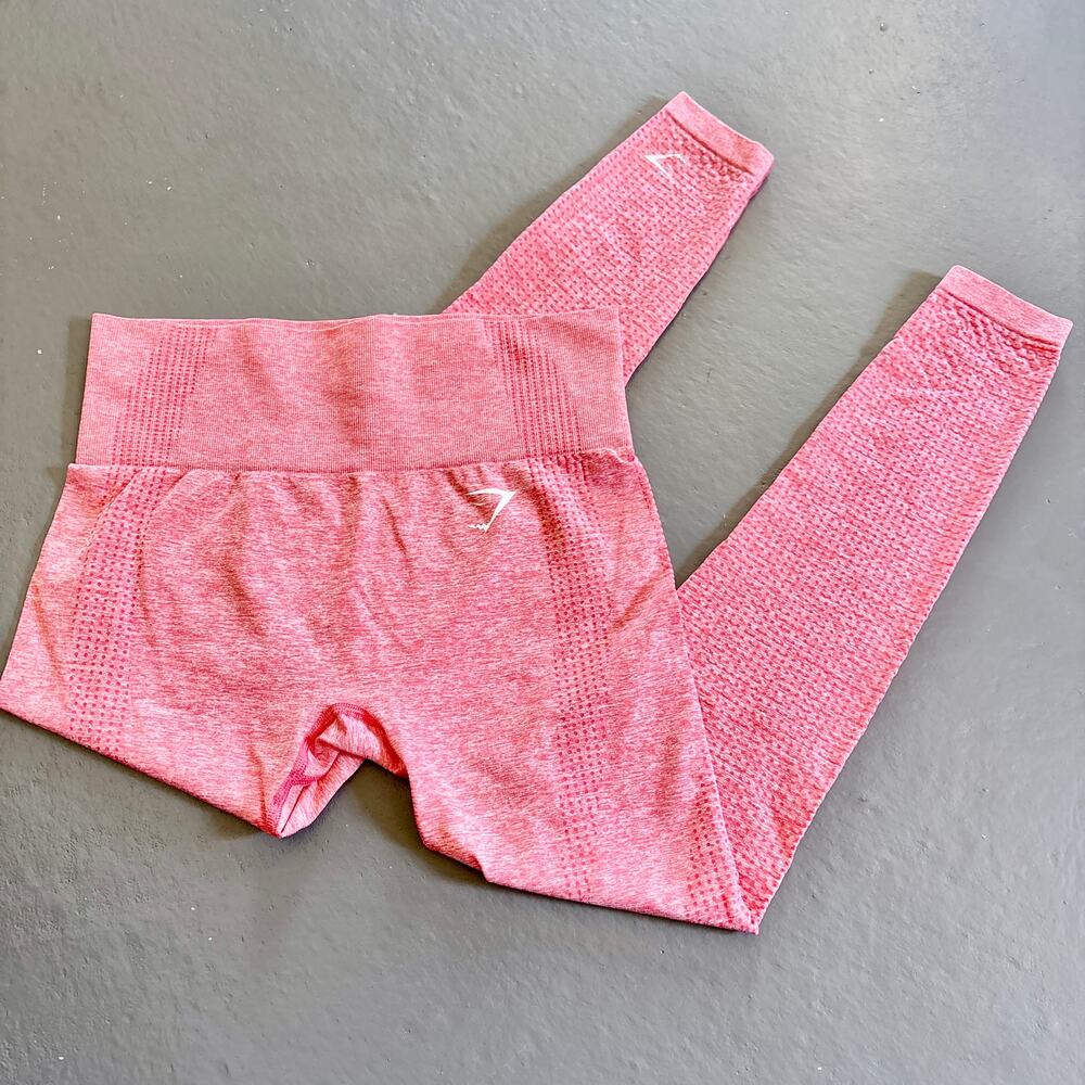 Gymshark Vital Seamless Leggings Heathered Pink Marl Size Small